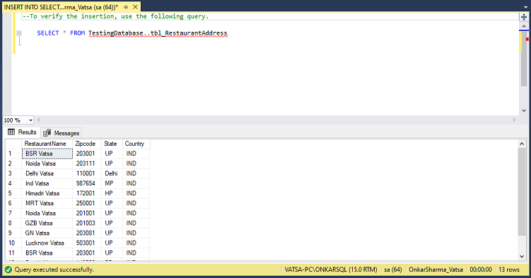 INSERT INTO SELECT vs SELECT INTO In SQL Server